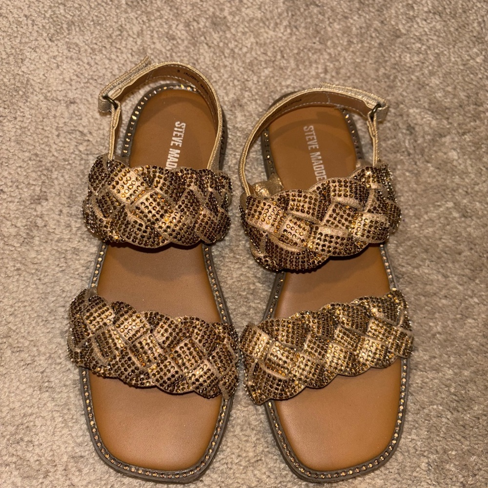 Girls Steve Madden Gold Sandals